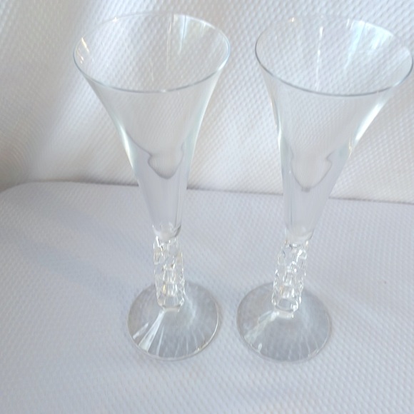 Cristal d’ Arques Millennium “2000” Champagne Flutes. Set of two. - Picture 3 of 5